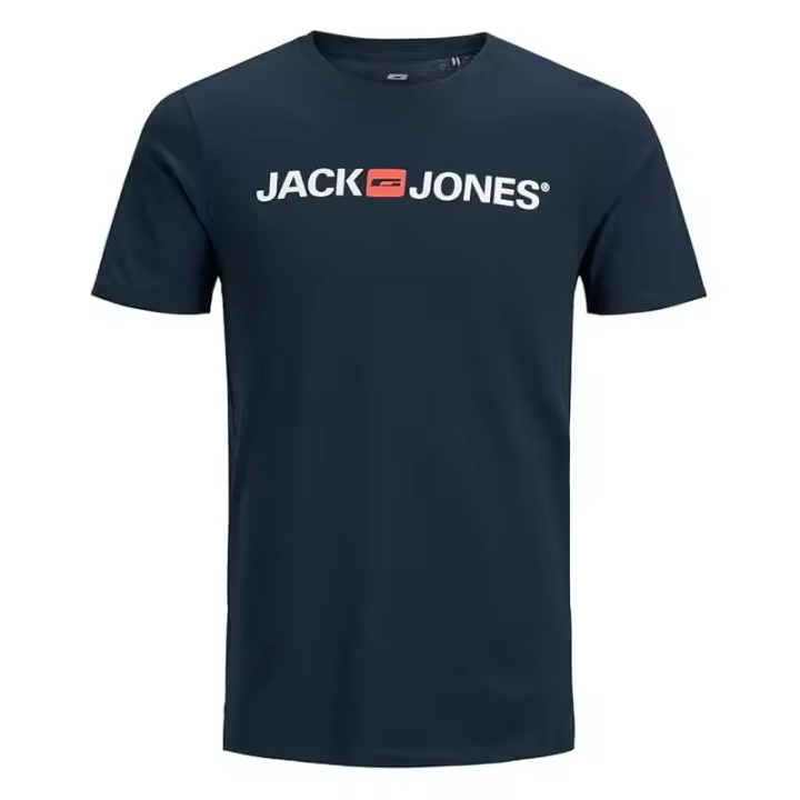 Jack&Jones - Camiseta para Hombre - Logo Central - Azul - 1