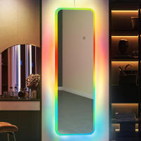 HOMCOM Espejo de Cuerpo Entero con Luces LED 120x40 cm Espejo Rectangular de Pared Ajustable con Iluminación de 7 Colores RGB y Función de Memoria para Dormitorio Vestidor - details 1