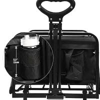 ORION91 Carro Plegable Playa Jardín Casa Almacén 4 Ruedas 92 x 73 x 45 cm Soporta 75Kg Negro - SpazioLuzio - details 1