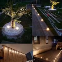 Conjunto de 16 focos de Led Recsada para terraza de madera, impermeable Ip67, focos al aire libre, 0,6 W Dc12v, luz blanca cálida, mini Kit de lámpara para camino - details 1