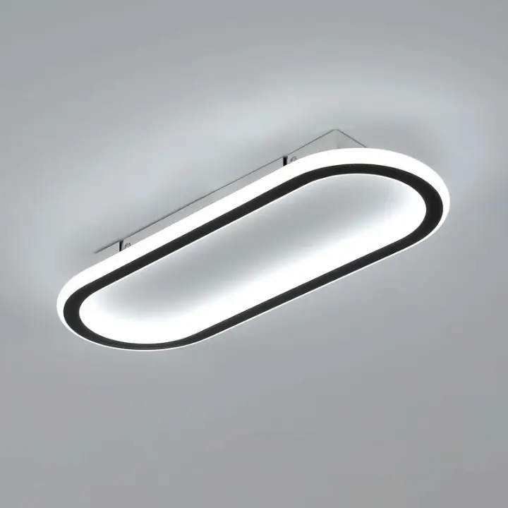 Luces LED de techo modernas para cocina, pasillo, balcón, sala de estudio, sala de estar, color negro, 6500K, 20W - 1