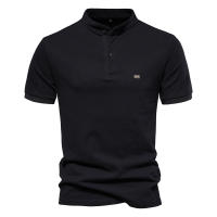 Primavera y verano nuevo estilo de algodón puro cuello alto deportes tops para hombres tamaño europeo POLO camisa casual para hombres bordados de manga corta T - details 6