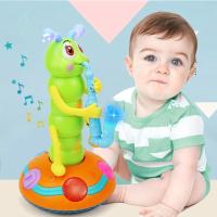 Saxofón Eléctrico Para Niños Juguete Caterpillar Con Luz LED Giratoria Regalo De Navidad Luminoso Y Divertido Para Niños De 3 a 12 Años - details 2