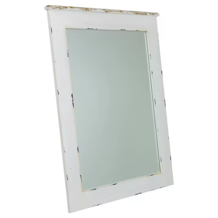WANDERLUST DECO Espejo de madera lacado blanco 70x3x90h cm de estilo Romántico - 1