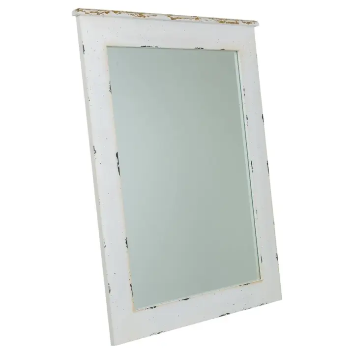 WANDERLUST DECO Espejo de madera lacado blanco 70x3x90h cm de estilo Romántico - 1