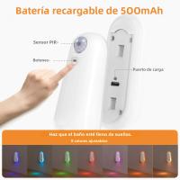 Luz De Noche Para Inodoro Con Sensor De Movimiento LED Impermeable De 8 Colores Luces De Iluminación Para Baño Decorativo Luz Pequeña Al Aire Libre - details 5