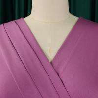 Vestido Elegante Para Oficina Para Mujer Con Cuello En V Manga Corta Cinturón Ajustado Recto Midi Formal Ropa De Negocios Para Mujer - details 12