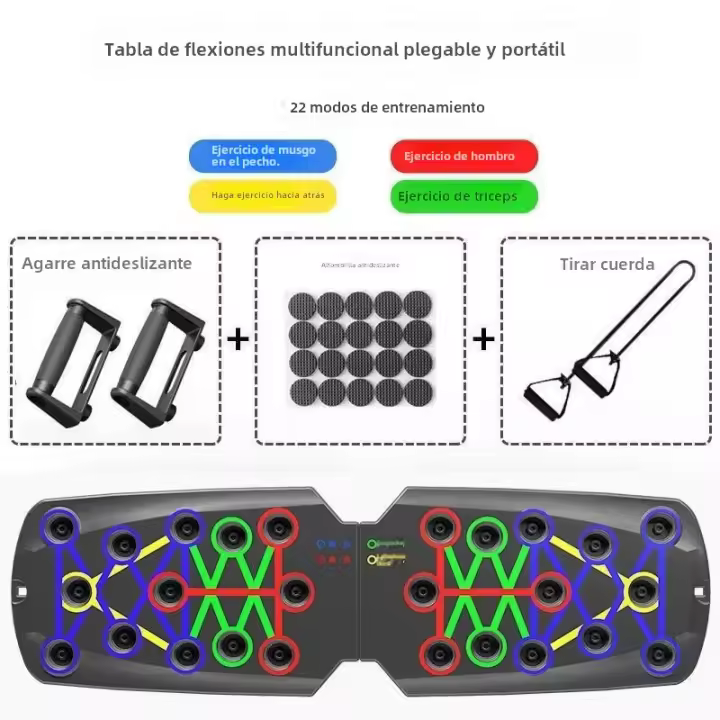 Tablero De Entrenamiento Multifuncional Para Hombros Y Abdominales Para Hombres Placa De Pushup Portátil Equipo De Ejercicio De Fortalecimiento De La Resistencia - 1