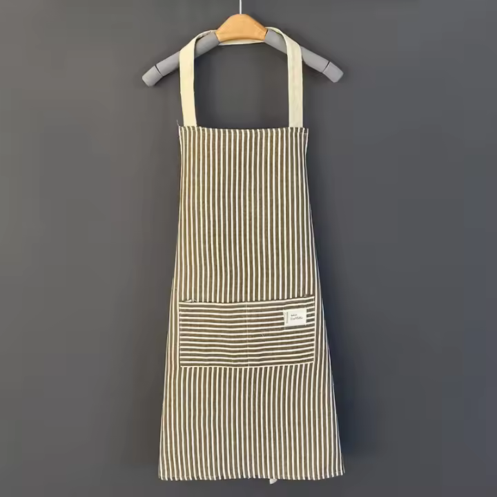 Delantal De Lino Estampado Japonés Sin Mangas Con Ajuste En El Cuello Para Cocina Jardín Uso Doméstico Resistente Al Desgaste - 1