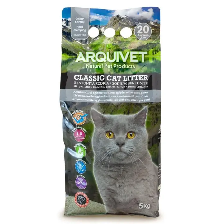Arquivet Natural Bentonite Carbón Activo 5 Kg - 1