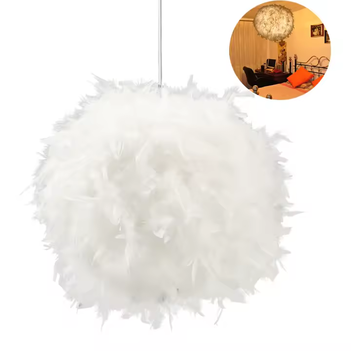 Lámpara De Pluma Moderna LED Para Decoración De Habitación Y Sala De Exhibición Iluminación Blanca Para Bodas Y Casas - 1