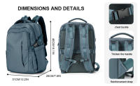 Mochila Grande Para Hombres Y Mujeres Con Portátil Y Puerto USB De Náilon Para Escuela Universidad Viajes Mochila Likros - details 3