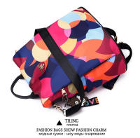 Mochila de moda para mujer, estilo coreano, moderna, de tela Oxford, antirrobo, con colgante - details 21