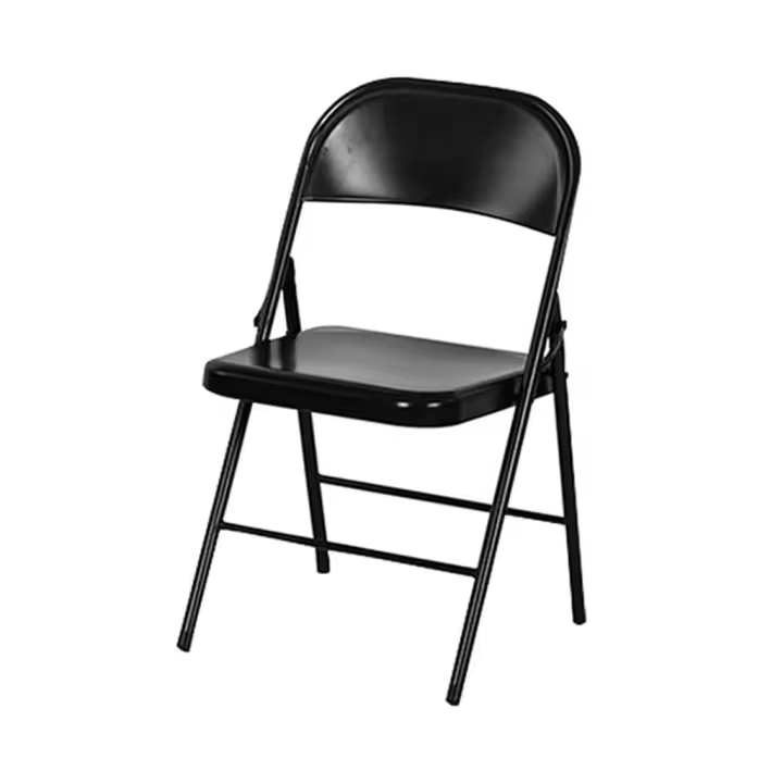 ORION91 Silla Plegable LEO de Metal Color Negro 🖤 sillas de Cocina, Jardín y Camping – 46 x 44 x 78 cm - SpazioLuzio - 1