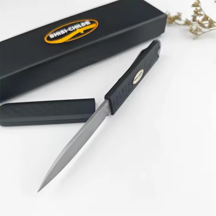 Cuchillo De Hoja Fija Multiusos 440C Con Mango De Fibra De Níquel Acero Inoxidable Para Camping Y Supervivencia EDC Táctico - 1