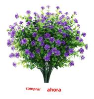 7 Ramas De Flores Artificiales Con Hierba Plástica Para Decoración De Boda Hogar Jardín Vaso Fotografía Interior Bonsái Plantas Falsas - details 4