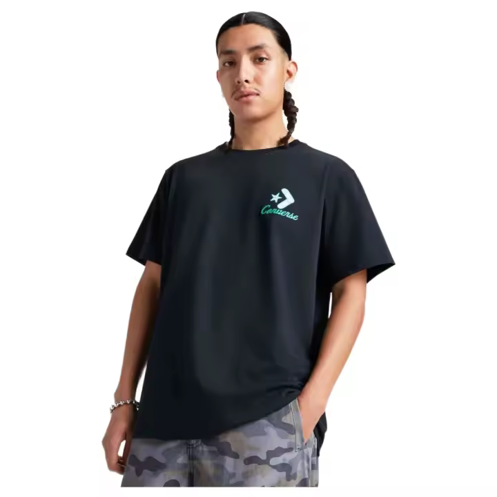 Camisetas De Manga Corta Converse para Hombre en color Negro - 1