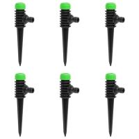 vidaXL Aspersores giratorios 6 uds verde negro 3x6x19,5 cm ABS&PP - details 0