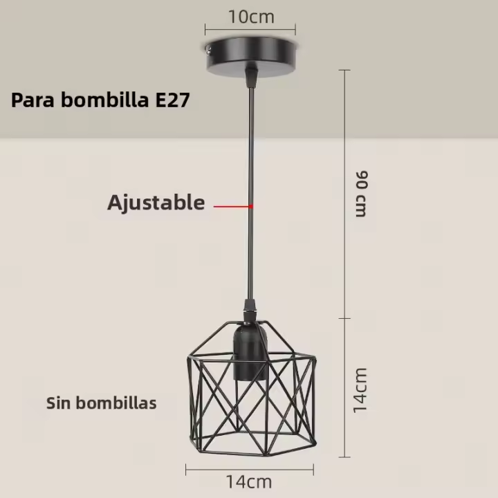Lámpara Colgante LED Para Comedor Y Cocina Moderna Instalación Pendente Metálica Para Bombilla E27 Iluminación Interior - 1