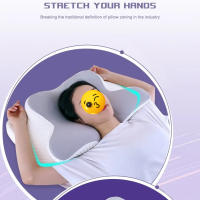 Almohada De Espuma De Memoria En Forma De Mariposa Alivio Del Dolor Cervical Ortopédica Para El Descanso Y El Sueño - details 17