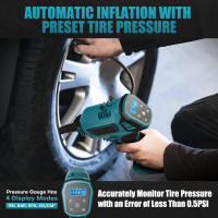 Bomba inflable inalámbrica con pantalla Digital, herramienta neumática eléctrica portátil para coche, batería Makita de 18V, sin batería - details 4