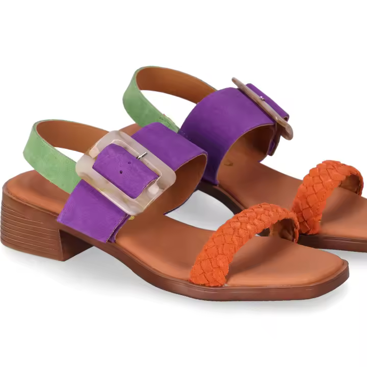 Chika10 Leather BINKA 01 Sandalia de Tacón Morado/Purple - 1