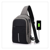 Bolsa De Hombro Pequeña Para Hombre Con Carga USB Impermeable Bolsa De Pecho Para Viaje Estilo Business Material Oxford - details 20