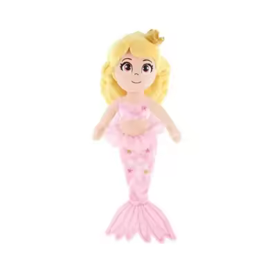 PELUCHE MUNECA SIRENITA ROSA SOFT  37CM - 1