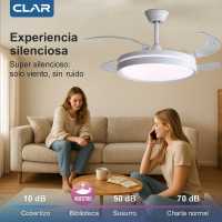 Ventilador de Techo con Luz LED Regulable y Mando – Motor Silencioso, Función Verano/Invierno, Ideal para Dormitorio o Salón - details 2