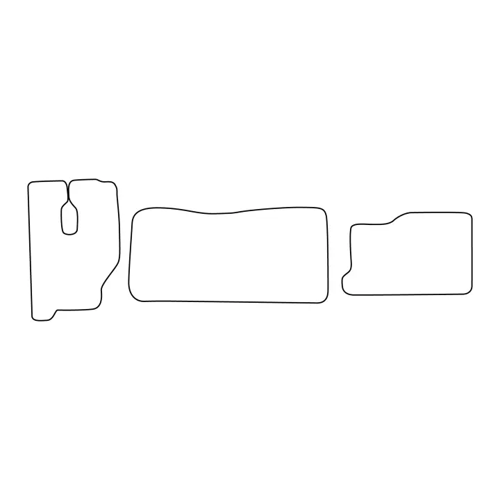 Juego de alfombrillas de terciopelo para Mercedes Actros MP4 - ribete rojo - 1