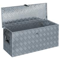 vidaXL Caja de aluminio 90,5x35x40 cm plateada - details 3