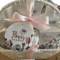 Set Baño en Cesta Blanca   - Cesta de Baño Lavanda  【ROUA】 - details 0