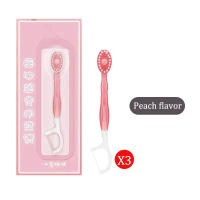 Cepillo De Dientes Mini 2 En 1 Con Sabor a Menta Y Durazno Cepillo De Limpieza Oral Desechable Con Hilo Dental Para Adultos - details 13