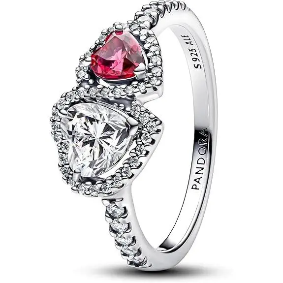 Anillo Pandora Halo Corazones, Ref: 193662C01 - 1