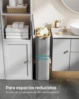 Cesto de Ropa Sucia con Tapa 65L, Plegable, Forro de Malla Extraíble, Tejido Oxford, Asas de Bambú, 42x22.5x70.5 cm - details 10