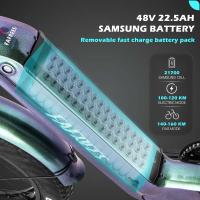 Bicicleta eléctrica Fafrees F20 Master, neumáticos de aire de 20*4.0 pulgadas, motor trasero de 500 W, velocidad máxima de 25 km/h, batería Samsung de 48 V 22,5 Ah, rango de 140-160 km, frenos de disco hidráulicos, cuadro de fibra de carbono - Negro - details 3