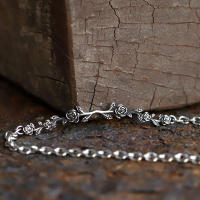 Collar De Moda Para Hombres Con Colgante De Rosas Pulido Vintage En Acero Inoxidable 316L Joyería Para Adolescentes Regalo - details 4