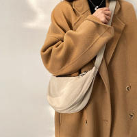 Bolso Bandolera De Nylon Para Mujer Estilo Casual Sencillo Con Hombro Único Versátil Moda Color Sólido Estudiante Bolsa Media Redonda - details 6