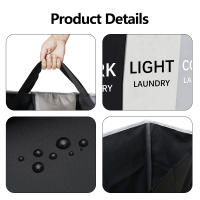 Cesta De Ropa Plegable Con 3 Cuentas Organizador Para Ropa Sucia Gran Tamaño Cesta Plegable De Limpieza Del Hogar Material Oxford - details 2