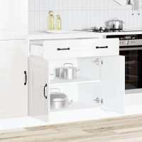 vidaXL Mueble bajo de cocina Kalmar de de ingeniería en color Madera antigua/Roble Sonoma/Negro y más | almacenamiento funcional diseño moderno para baño dormitorio sala - details 4