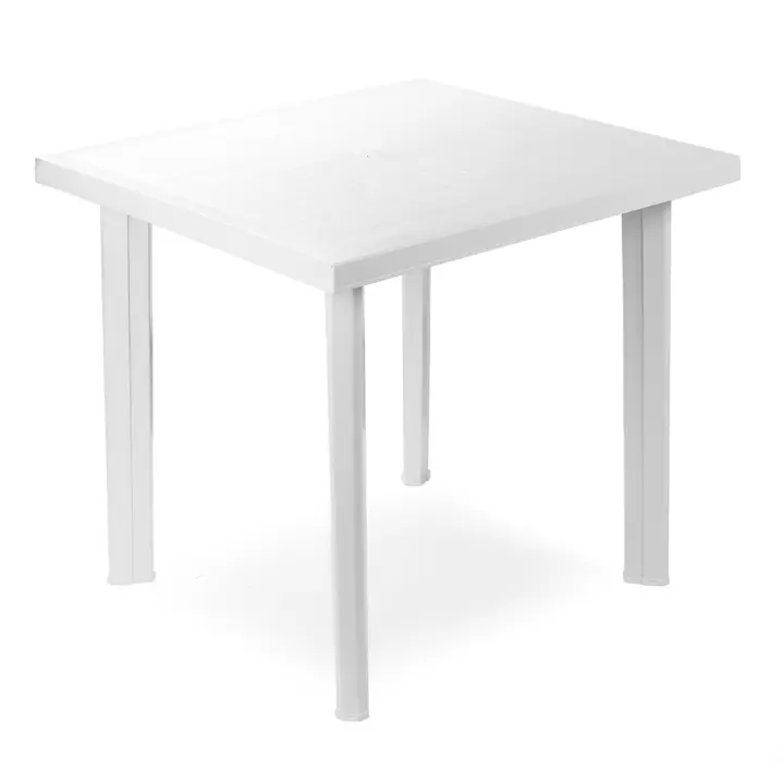 Mesa Progarden Fiocco Blanca 80x75cm para Exterior Resistente a la Intemperie - 1
