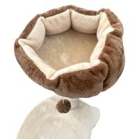 COTTECOTA- Árbol rascador para Gatos 54x45x94cm, Árboles de actividades para gatos Marron Beige, Juegos gatos Poste para arañar, Poste de sisal, plataforma y cama, Casa de gatos marron para diversion, árbol de gato en forma de torre escalador con nido. - details 5