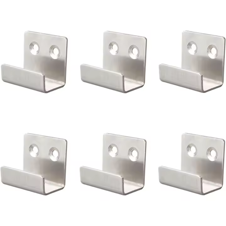 soportes angulares en U para madera, azulejos de cerámica, tableros de exhibición, ganchos de pared, herrajes para muebles del hogar (tamaño: L) - 1