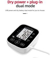 Tensiómetro de Brazo digital, Medida precise de la presión arterial y El Pulso, Detector Electrónico de frecuencia tarjeta con brazalete 22-36cm,2X99 Memory Adecuado para uso doméstico: USB o Katería enchufable(Blanco) - details 3