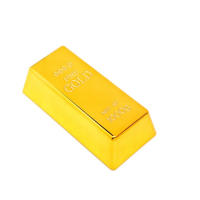 Ladrillo De Oro Plástico Electroplateado Hueco Barra De Oro Ornamentos Decoraciones Juguete Ladrillo De Oro Para Actividades - details 4