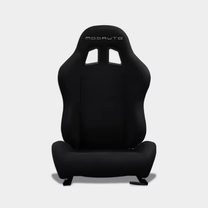 MODAUTO Asiento Deportivo Coche,Semibaquet Ajustable,de Tela,Adaptable para Coches,Ríeles incluidos,Conductor y Pasajero, para Coche y Simulador de Conducción, - 1