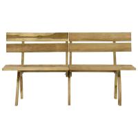 vidaXL Banco de jardín madera pino impregnada 160 cm - details 1