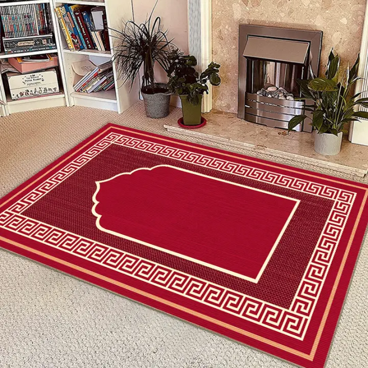 Carpetas De Oración Nacional Estilo Medio Oriente Alfombra De Rodar Cristal Pile Sintética Antideslizante Impermeable Resistente Al Desvanecimiento Para Interior Y Exterior - 1