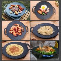 1pc Sartén De Barbacoa Con Asa Pánico De Piedra Médica Antideslizante Para Hornear Y Barbacoa Resistente Al Calor Para Camping - details 4