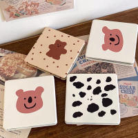 Espejo De Maquillaje Portátil Doble Cara Pequeño De Peluche Oso Cartoon Para Mujeres Herramientas De Cosméticos - details 2